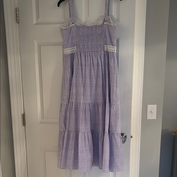 Lilly Pulitzer Purple Gingham Sundress with Lace Detail - Picture 4 of 5